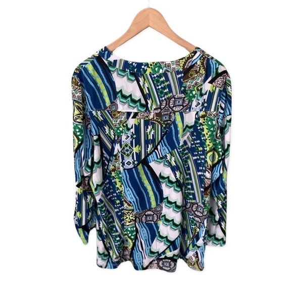 Milano Abstract Print Blouse Top Size XL - Picture 2 of 8